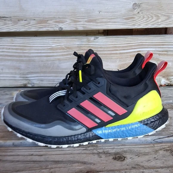 adidas Men's Black with Coral & Yellow UltraBoost All Terrain Athletic Shoes - Picture 1 of 15